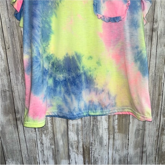 Jodifl Tie Dye Ruffle Blouse - Picture 3 of 5